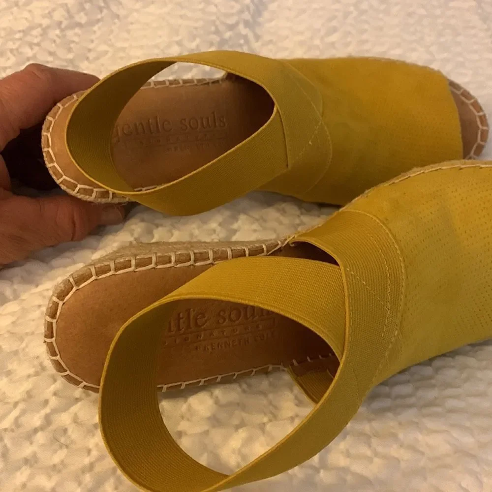 GENTLE SOULS, wedge. New condition,all leather uppers,  size 10